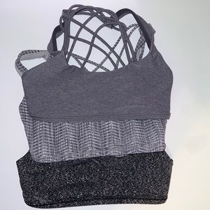 LOT OF 3 lululemon free to be wild bras size 2